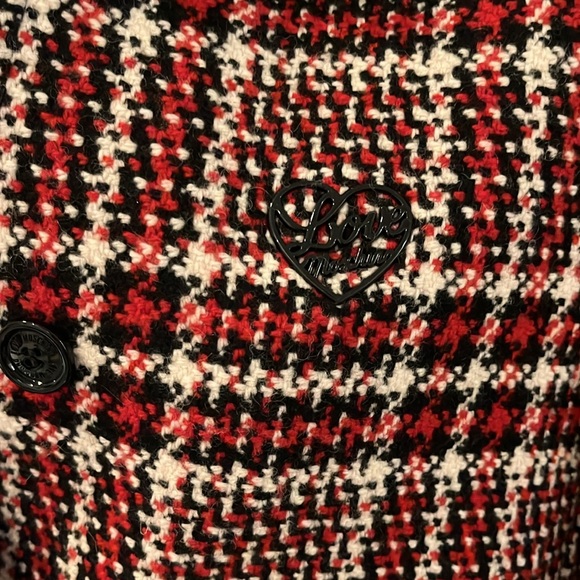 Love Moschino red and Black tweed wool Jacket - Picture 3 of 7
